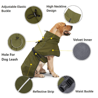 Details of adjustable reflective dog winter coat for wholesale