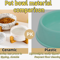 Ceramic bowls are heavier, more stable and easier to keep clean than many lightweight plastic bowls.