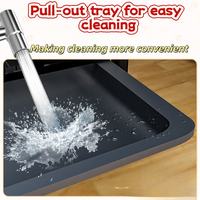 Pull out waste tray for dog crate, convenient water wash cleaning