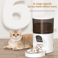 Smart pet feeder with camera size capacity 4L 6L WiFi automatic feeding