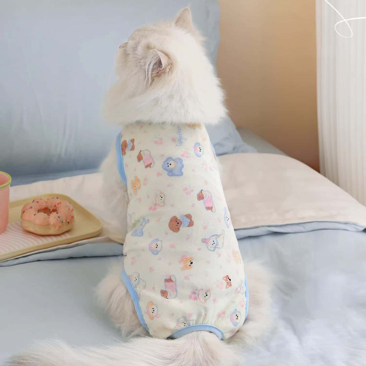 Cotton Cat Recovery Suit for Female Cats – Post-Surgery Onesie