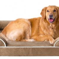 Brown removable and washable dog bed