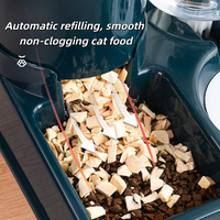 Smooth automatic refilling pet feeder less clogging dry kibble tray