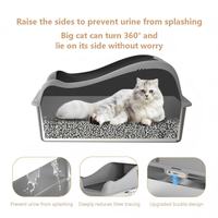 Raised side design effectively prevents urine from splashing.