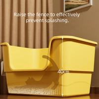 Raise the edge to prevent cat litter from being dug out.