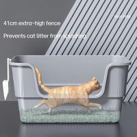 High sides to prevent cat litter from scattering