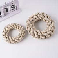 Cotton and linen ring toys for dogs, available in various sizes
