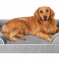 Grey removable and washable dog bed