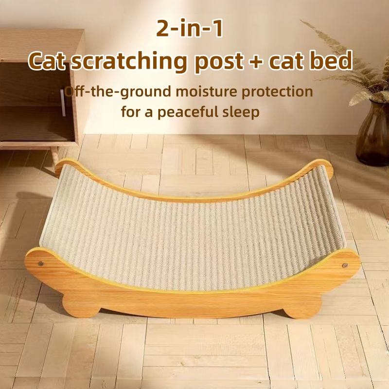2-in-1 Sisal Cat Scratcher Bed