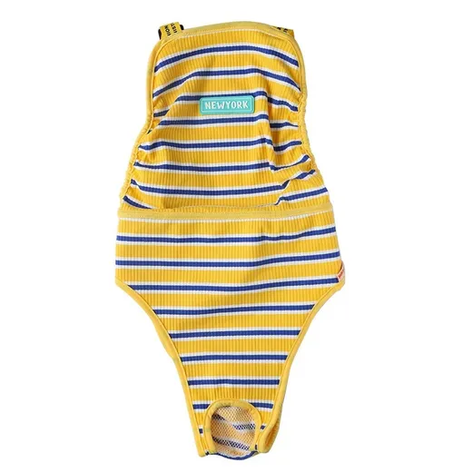 Adjustable Dog Diapers for Large Dogs – Breathable Cotton Striped Dog Pants