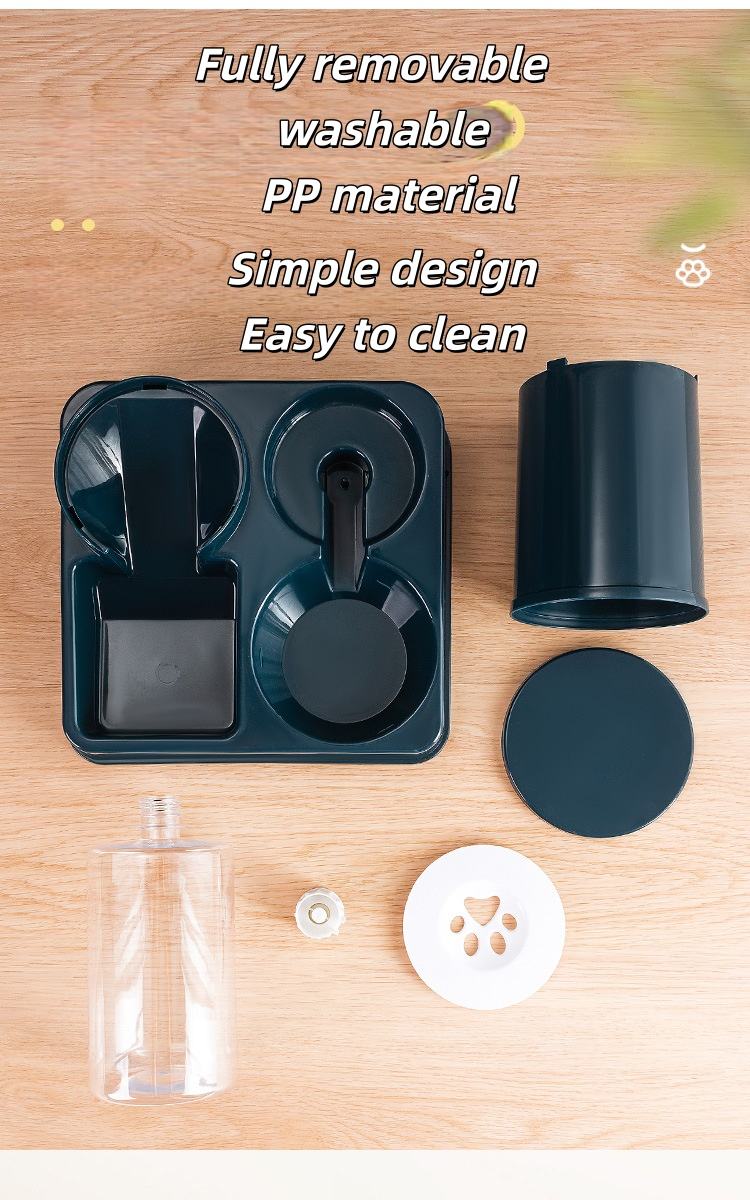Fully removable washable automatic pet feeder waterer easy clean