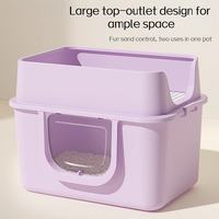Top-outlet large-space litter box