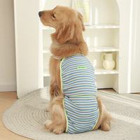 Blue Striped Dog Physiological Pants