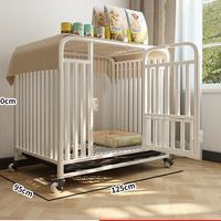Heavy duty large golden dog cage 125×95×110cm for large dogs up to 70kg