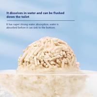 It is easily soluble in water and can be flushed directly into the toilet.