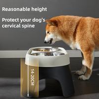 An appropriate height to protect your dog's cervical spine.