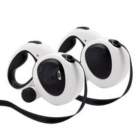 5M Retractable Dog Leash with LED Light, Reflective Tape & Waste Bag Holder