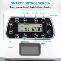 3.5L automatic pet feeder smart control panel, timing feeding and voice recording