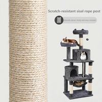 Durable hemp rope posts, naturally dense, strong and resistant to gripping.