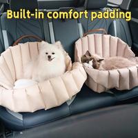 soft pet car carrier bed for small dog on car front seat