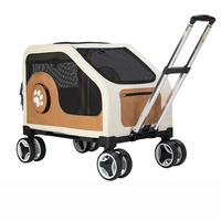 Pet Rolling Carrier with Telescopic Handle & Wheels