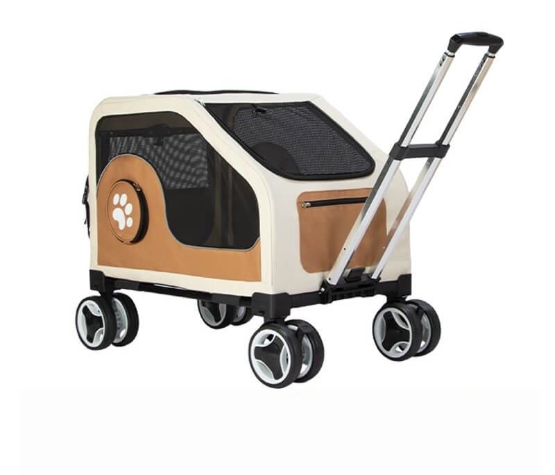 Pet Rolling Carrier with Telescopic Handle & Wheels