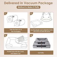 Vacuum-packed. Upon receipt, gently pat the foam and let it sit for 48 hours to allow it to expand naturally before assembly.