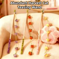 Abundant harvest cat teaser wand set with plush fruit toys