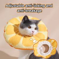 Adjustable drawstring anti lick cat recovery collar for wound protection