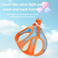 Cloud-like ultra-light breathable mesh pet chest harness