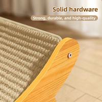 Solid hardware on a durable wooden cat scratching bed frame.
