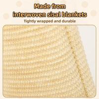 Close-up of tightly interwoven sisal mat for durable cat scratching post