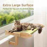 Extra large fish shaped cat hanging bed, spacious platform for big cats to stretch freely