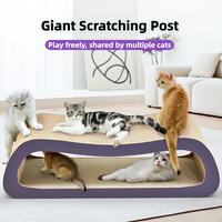 Giant multi cat scratching post bed for multiple indoor cats resting and scratching
