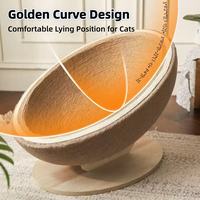 Golden curve ergonomic eggshell sisal cat scratcher lounge bed
