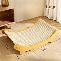 Non-shedding whole sisal blanket for a durable cat scratching bed.