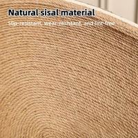 Natural sisal twine surface closeup for lint-free cat scratcher bed