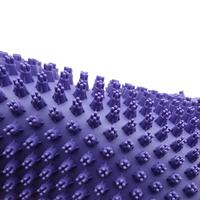 Close up view of soft TPR bristle on pet bathing massage brush