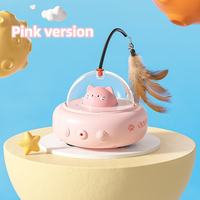 Pink version rechargeable interactive cat wand toy