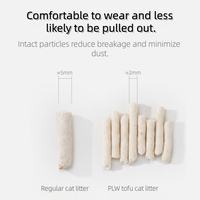 Slim 2mm tofu cat litter pellets, comfortable for cat paws, less tracking out