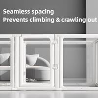 Seamless spacing transparent pet fence that prevents dogs climbing out