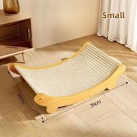 2-in-1 cat scratching post and bed with off-the-ground moisture protection.