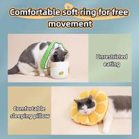Soft cat recovery collar for free eating and comfortable sleeping