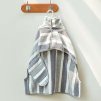 Striped full coverage pet bathrobe, soft thickened quick drying coral fleece for dogs and cats