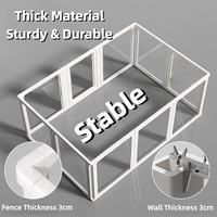 Sturdy transparent pet playpen with 3cm thick fence and wall frame