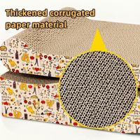 Thickened honeycomb corrugated paper cat scratcher close up view