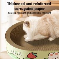 Thickened reinforced corrugated paper cat scratcher, scratch and abrasion resistant