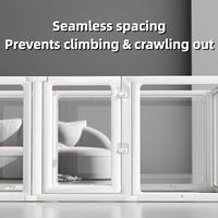Tight seamless panel modular pet fence preventing pets crawling out