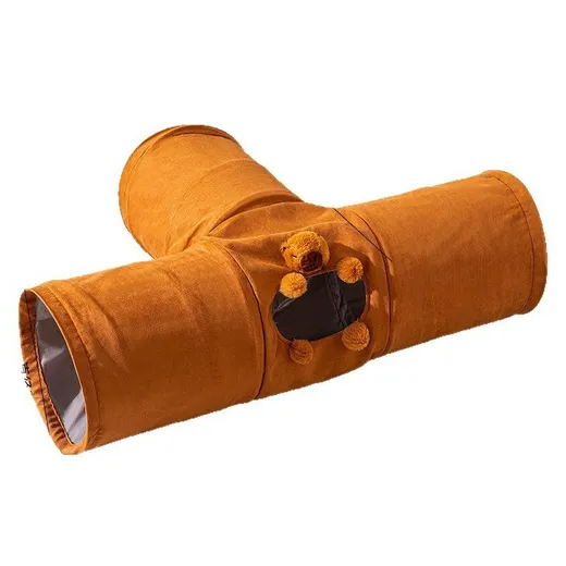 T-Shaped 3-Way Cat Tunnel Bed