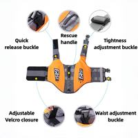Oxford pet safety life vest multi buckle Velcro adjustment details